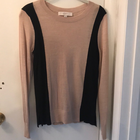 LOFT Sweaters - Nude sweater with black detailing LOFT Sweaters - Nude sweater with black detailing